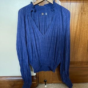 Free People Cobalt Blue Top